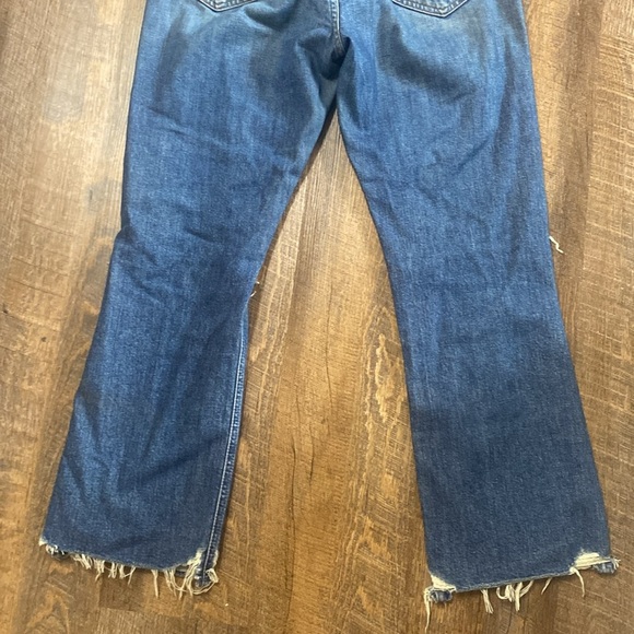 MOTHER THE TRIPPER CHEW IN CRYIN’ COWBOYS HI RISE BUTTON FLY RAW DISTRESSED HEM - Picture 13 of 17